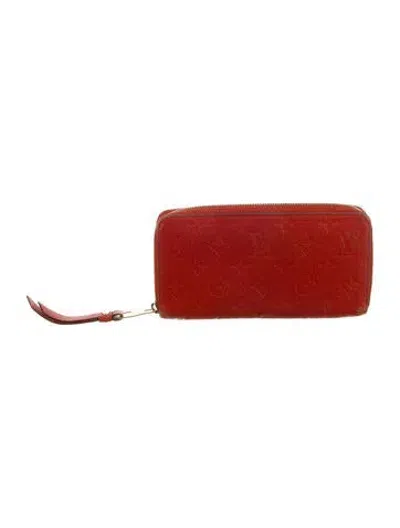 Pre-owned Louis Vuitton 2013 Lv Monogram Zippy Wallet In Red