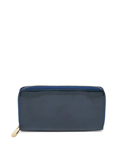 Pre-owned Louis Vuitton 2013 Medium Zippy Wallet In Blue