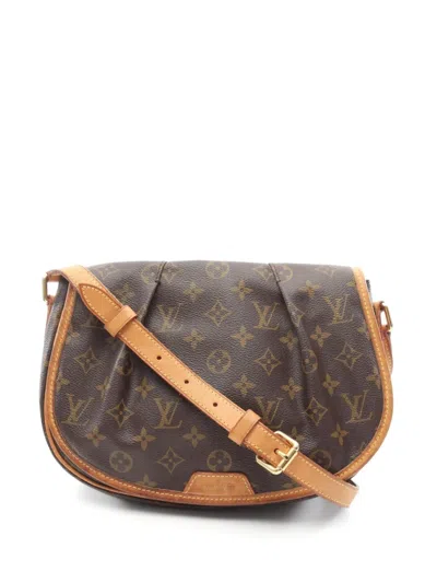 Pre-owned Louis Vuitton 2013 Menilmontant Pm Shoulder Bag In Brown