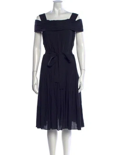 Pre-owned Louis Vuitton 2013 Midi Length Dress In Purple