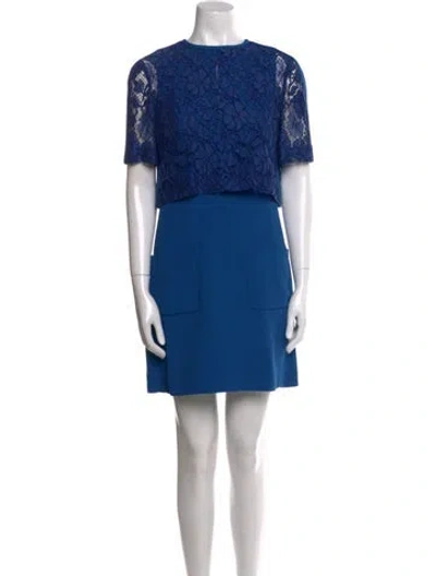 Pre-owned Louis Vuitton 2013 Mini Dress In Blue