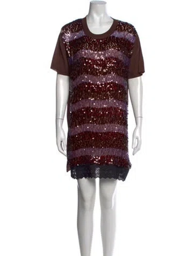 Pre-owned Louis Vuitton 2013 Mini Dress In Brown