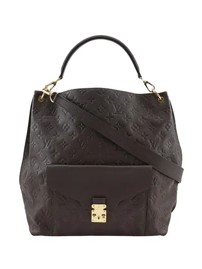 Pre-owned Louis Vuitton 2013 Monogram Empreinte Metis Hobo Satchel In Brown