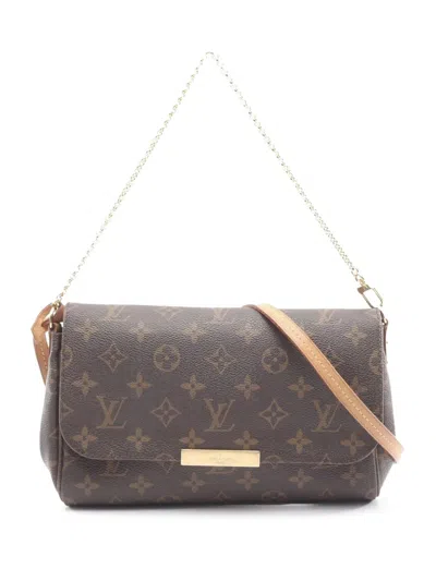 Pre-owned Louis Vuitton 2013 Monogram Favorite Mm Satchel In Brown