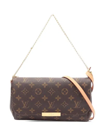 Pre-owned Louis Vuitton 2013 Monogram Favorite Mm Satchel In Brown