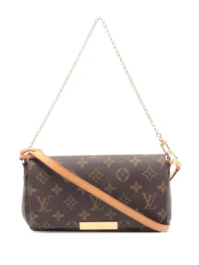 Pre-owned Louis Vuitton 2013 Monogram Favorite Pm Satchel In Brown