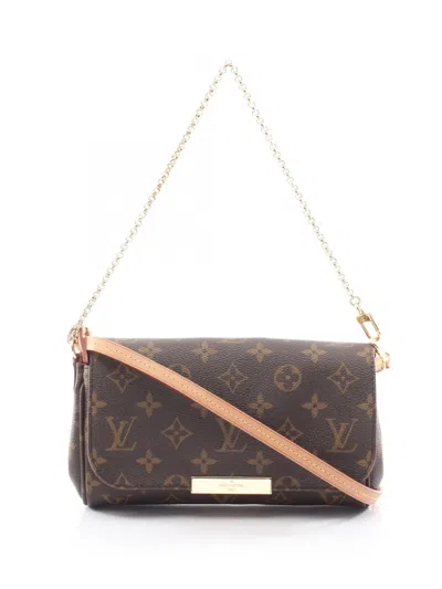 Pre-owned Louis Vuitton 2013 Monogram Favorite Pm Satchel In Brown