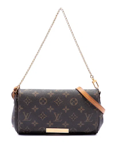 Pre-owned Louis Vuitton 2013 Monogram Favorite Pm Satchel In Brown
