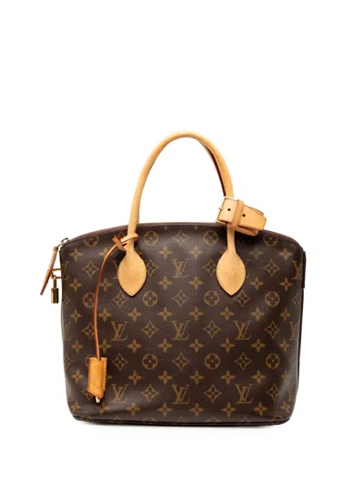 Pre-owned Louis Vuitton 2013 Monogram Lockit Pm Handbag In Brown