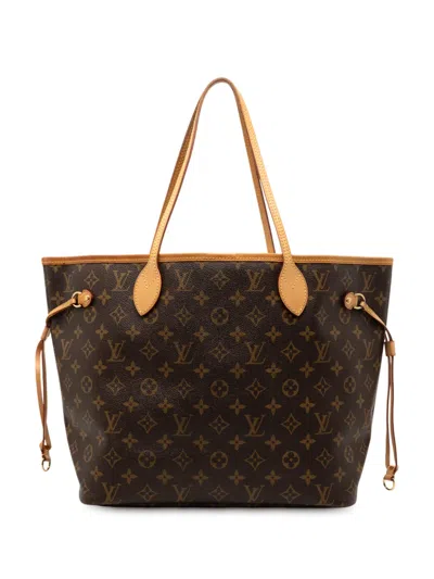 Pre-owned Louis Vuitton 2013 Monogram Neverfull Mm Tote Bag In Brown
