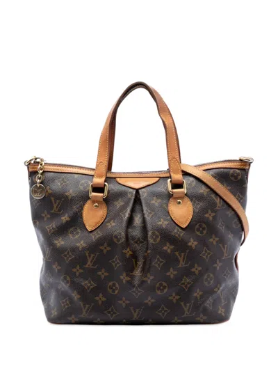Pre-owned Louis Vuitton 2013 Monogram Palermo Pm Satchel In Brown