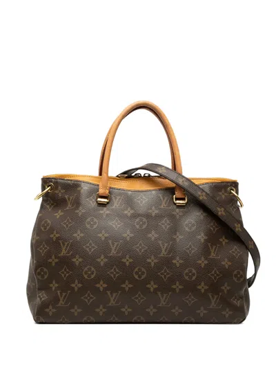 Pre-owned Louis Vuitton 2013 Monogram Pallas Mm Satchel In Brown