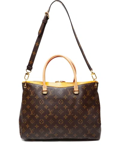 Pre-owned Louis Vuitton 2013 Monogram Pallas Tote Bag In Brown
