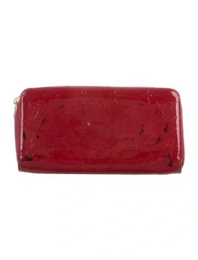 Pre-owned Louis Vuitton 2013 Monogram Pattern Zippy Wallet In Red