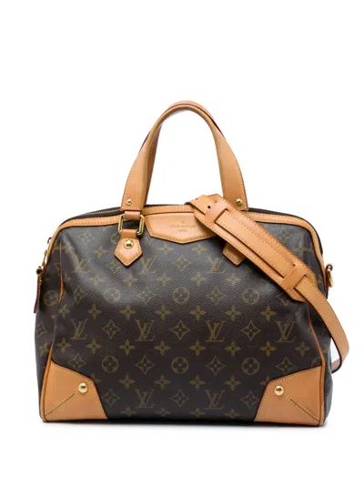 Pre-owned Louis Vuitton 2013 Monogram Retiro Pm Satchel In Brown