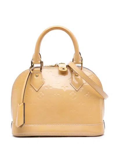 Pre-owned Louis Vuitton 2013 Monogram Vernis Alma Bb Satchel In Brown