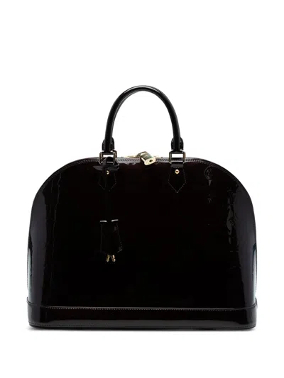 Pre-owned Louis Vuitton 2013 Monogram Vernis Alma Gm Handbag In Purple