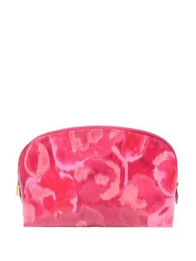 Pre-owned Louis Vuitton 2013 Monogram Vernis Ikat Cosmetic Pouch In Pink