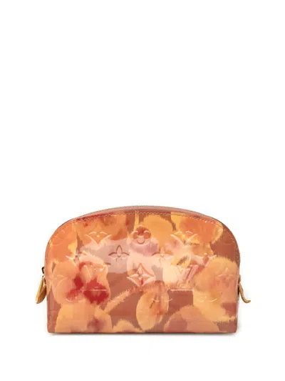 Pre-owned Louis Vuitton 2013 Monogram Vernis Ikat Cosmetic Pouch In Pink