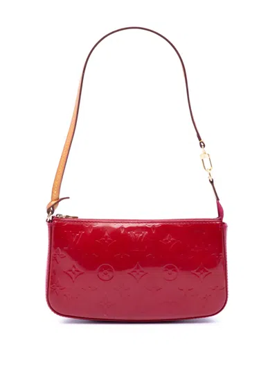 Pre-owned Louis Vuitton 2013 Monogram Vernis Pochette Accessoires Shoulder Bag In Pink