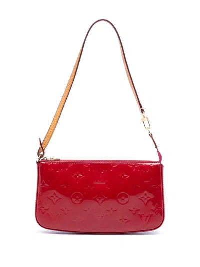 Pre-owned Louis Vuitton 2013 Monogram Vernis Pochette Accessoires Shoulder Bag In Pink