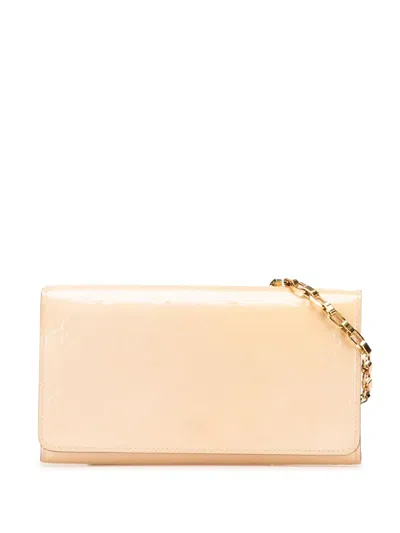 Pre-owned Louis Vuitton 2013 Monogram Vernis Portefeuille Sarah Chain Wallet Shoulder Bag