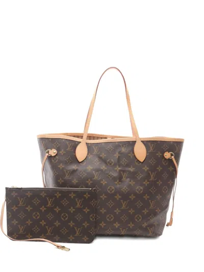 Pre-owned Louis Vuitton 2013 Neverfull Mm Tote Bag In Brown