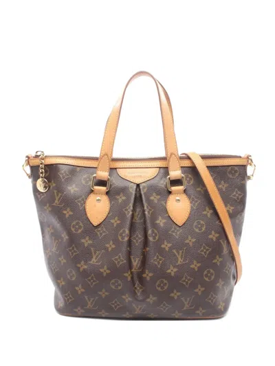 Pre-owned Louis Vuitton 2013 Palermo Pm Monogram Tote Bag In Brown