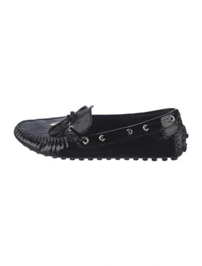 Pre-owned Louis Vuitton 2013 Patent Leather Loafers In Black