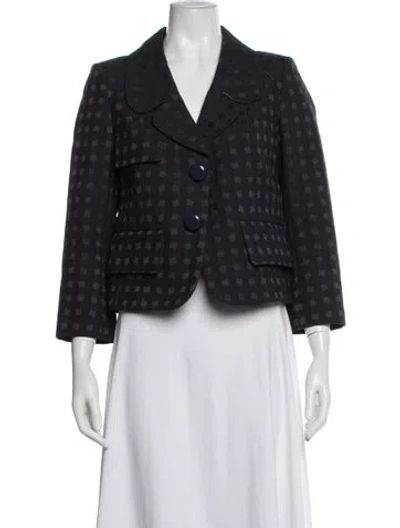 Pre-owned Louis Vuitton 2013 Patterned Blazer In Blue