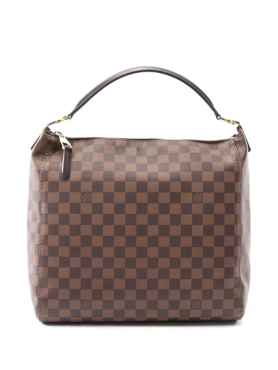 Pre-owned Louis Vuitton 2013 Port Perot Pm Damier-pattern Tote Bag In Brown