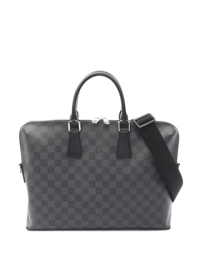 Pre-owned Louis Vuitton 2013 Porte De Cumanjour Damier Graphite Briefcase