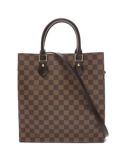 Pre-owned Louis Vuitton 2013 Sac Plat Pm Tote Bag In Brown