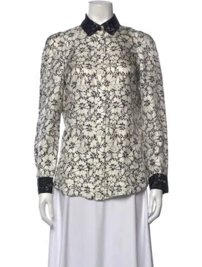 Pre-owned Louis Vuitton 2013 Silk Blouse In Neutrals