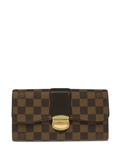 Pre-owned Louis Vuitton 2013 Sistina Wallet In Brown