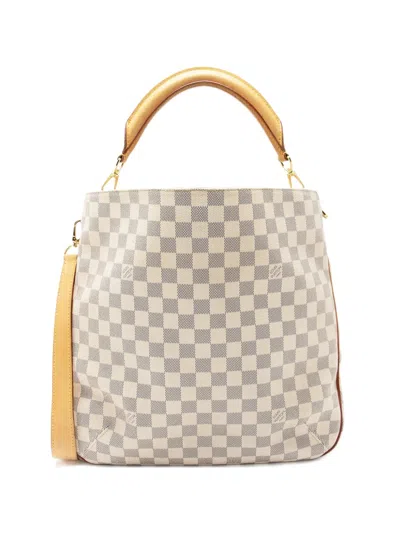Pre-owned Louis Vuitton 2013 Soffi Damier Azur Detachable-strap Tote Bag In Neutral