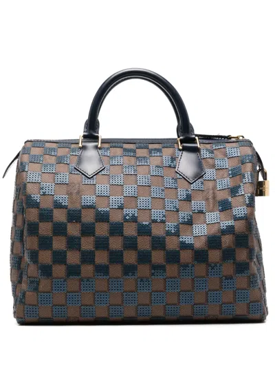 Pre-owned Louis Vuitton 2013 Speedy 30 Tote Bag In Blue