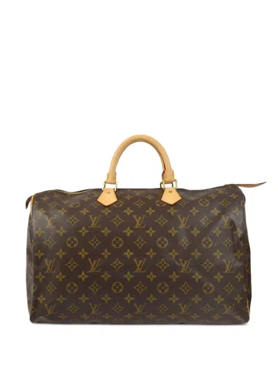 Pre-owned Louis Vuitton 2013 Speedy 40 Handbag In Brown