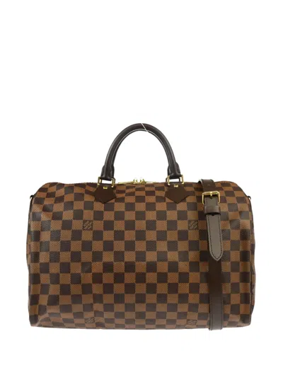 Pre-owned Louis Vuitton 2013 Speedy Bandouliere 35 Two-way Travel Bag In Brown
