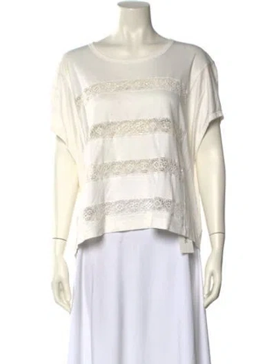 Pre-owned Louis Vuitton 2013 Striped T-shirt In White