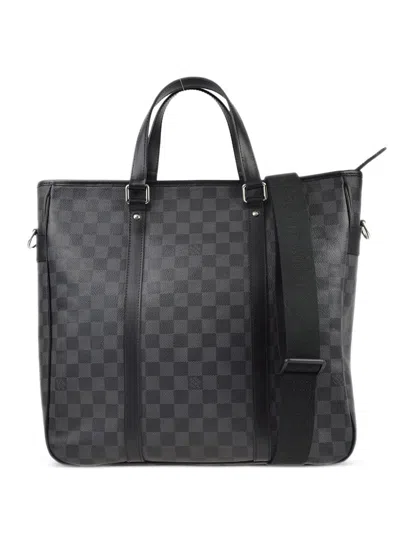 Pre-owned Louis Vuitton 2013 Tadao Pm Two-way Tote Bag In Black