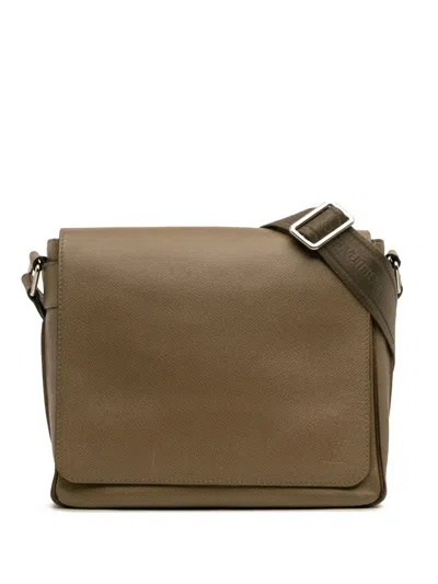 Pre-owned Louis Vuitton 2013 Taiga Roman Pm Crossbody Bag In Brown
