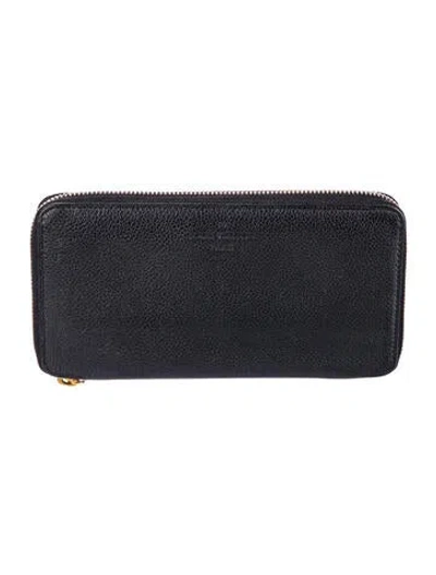Pre-owned Louis Vuitton 2013 Taurillon Leather Zippy Wallet In Black