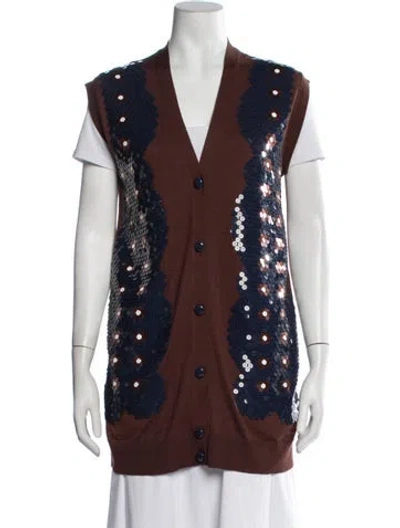 Pre-owned Louis Vuitton 2013 Wool Sweater In Brown