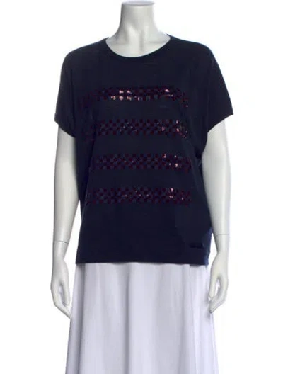 Pre-owned Louis Vuitton 2013 Wool T-shirt In Blue