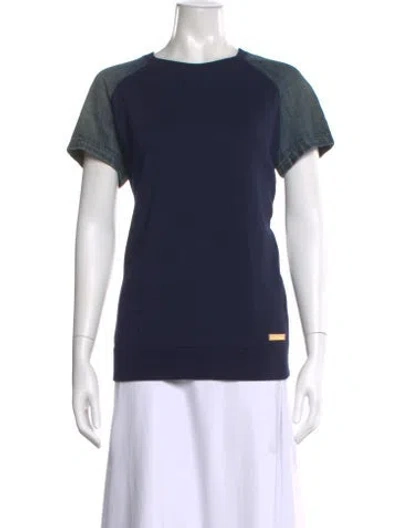 Pre-owned Louis Vuitton 2013 Wool T-shirt In Blue