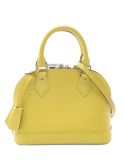 Pre-owned Louis Vuitton 2014 Alma Bb Handbag In Yellow