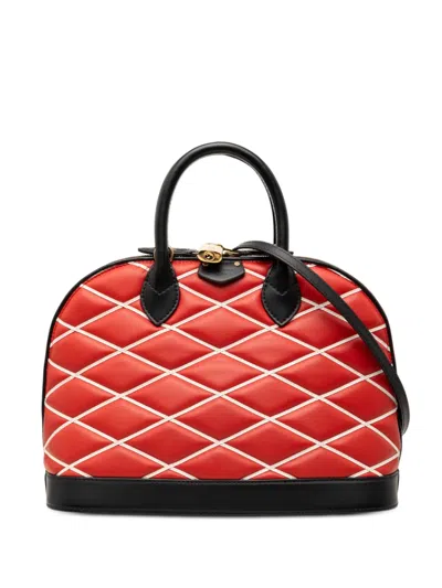 Pre-owned Louis Vuitton 2014 Alma Malletage Pm Satchel In Black