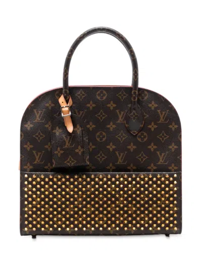 Pre-owned Louis Vuitton 2014 Christian Louboutin Monogram Iconoclast Tote Bag In Brown