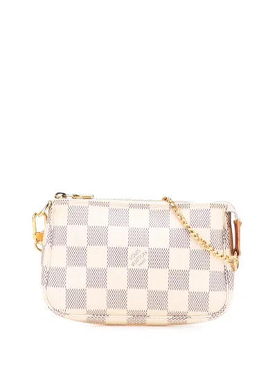 Pre-owned Louis Vuitton 2014 Damier Azur Mini Pochette Accessoires Handbag
